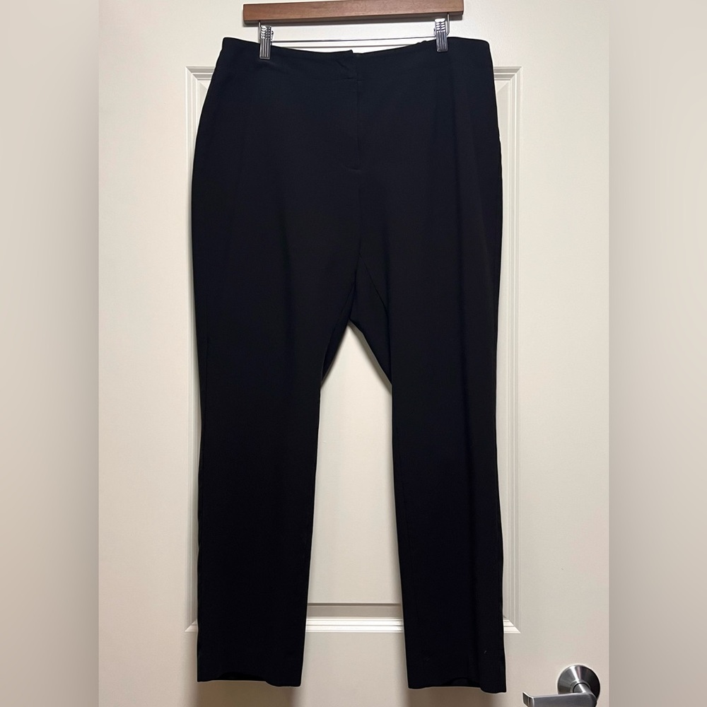 Talbots High Waist Dress Pants Washable Comfy Business Casual Classic Black 16W